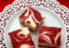 Low Fat Cranberry Swirl Cheesecake Squares