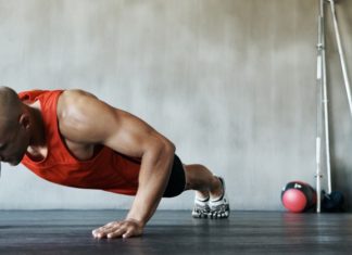 Train for just a few minutes per day for RESULTS man pushups home gym