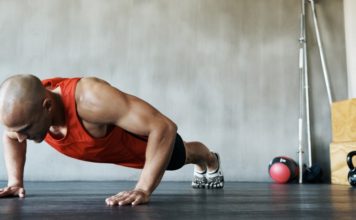 Train for just a few minutes per day for RESULTS man pushups home gym