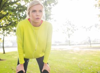 14 Tips to Get More Nutrition, Fitness and Fun into Your Day woman exercising resting