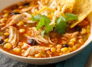 Slow Cooker Chicken Enchilada Soup