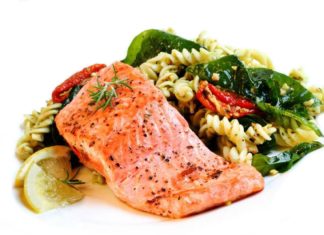 Red Snapper and Lemon Pasta with Spinach