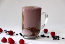 Protein Packed Iced Rasberry Mocha Smoothie Pearland smoothie