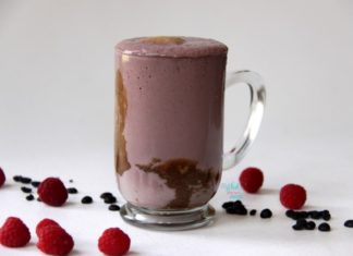 Protein Packed Iced Rasberry Mocha Smoothie Pearland smoothie