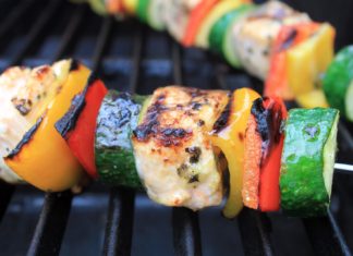 Honey Lime Salmon Kabobs