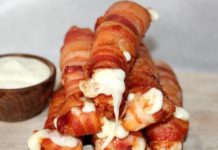 Bacon Mozzarella Sticks – Keto Recipe bacon wrapped mozzarella stick