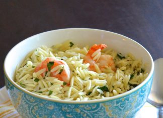 Orza Pasta with Shrimp