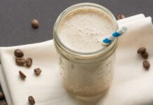 Coffee + Vanilla Protein Smoothie coffee vanilla protein smoothie