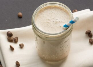 Coffee + Vanilla Protein Smoothie coffee vanilla protein smoothie