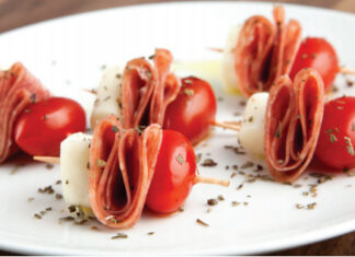 Salami Caprese Bites