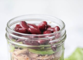 Mason Jar High Protein Southwest Chicken Salad mason jar chicken salad