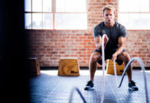 Quick & Effective Battle Ropes HIIT Workout for Busy Parents battle ropes in gym