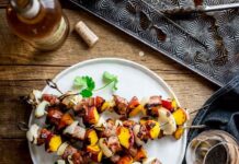 Game Day Delight: 4-Ingredient Pork & Peach Kebabs for Busy Fulshear Families pork peach kebab gameday fulshear